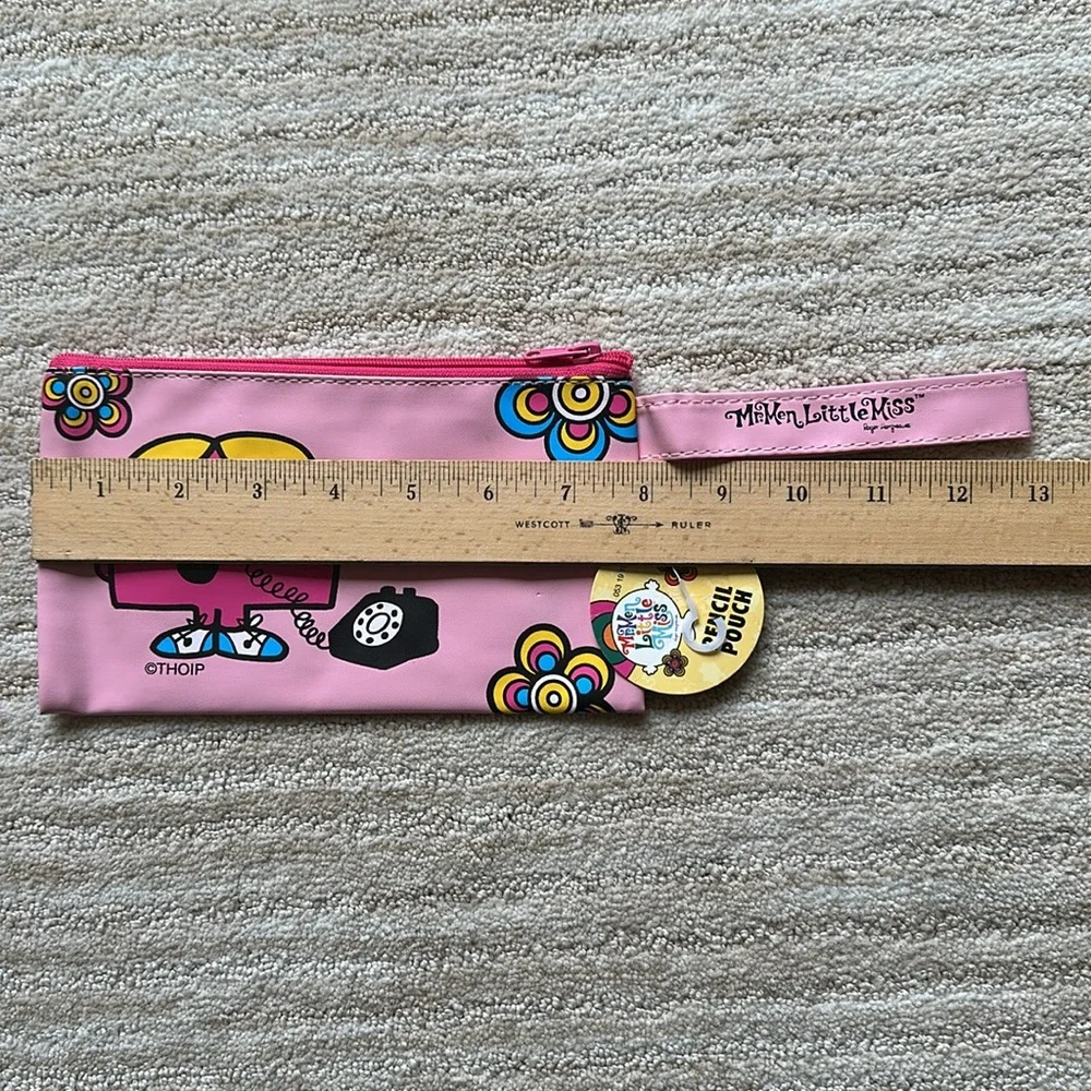 Vintage LITTLE MISS CHATTERBOX Pink Zipper Vinyl Pencil Pouch